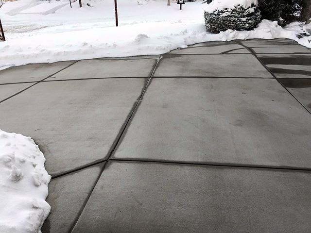 ClearZone heating cable installed for a heated concrete driveway