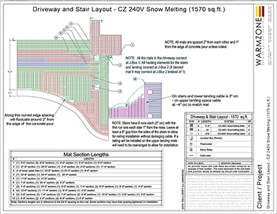 AutoCAD radiant heat system layout from Warmzone design team
